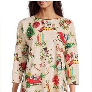 Ali Miles Petite Small vintage Holiday top for Christmas 🎄